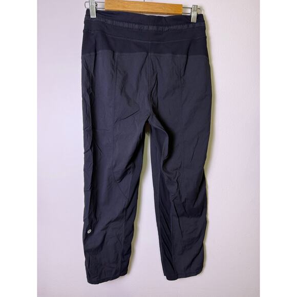 Lululemon Athletica Pants - Lululemon Black Drawstring Jogger Pants Cropped Lightweight Athletic Size 6